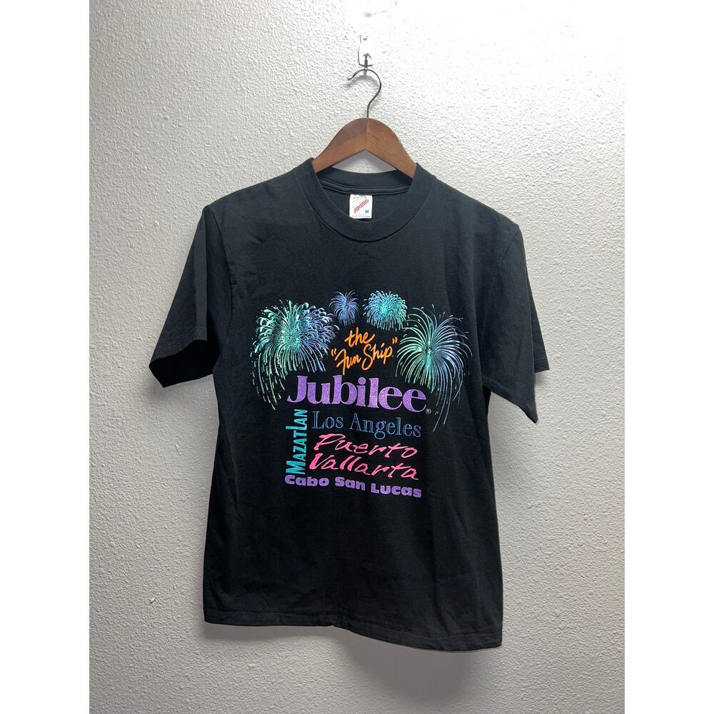 Vintage Jubilee Shirt The Fun Ship Carnival Yacht Crusie Mazatlan LA 90s VTG Tee